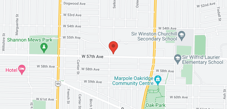 map of 1299 W 57TH AVENUE